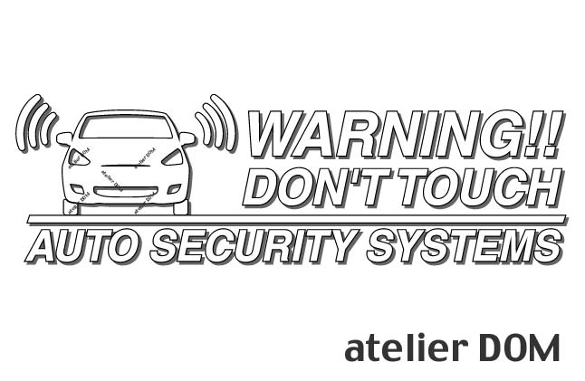 ミラージュ A05A用セキュリティーステッカー3枚セットアトリエDOMオリジナル[職人手作り]