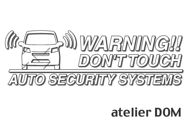 ムーヴ 100/110後期用セキュリティーステッカー3枚セットアトリエDOMオリジナル[職人手作り](2)