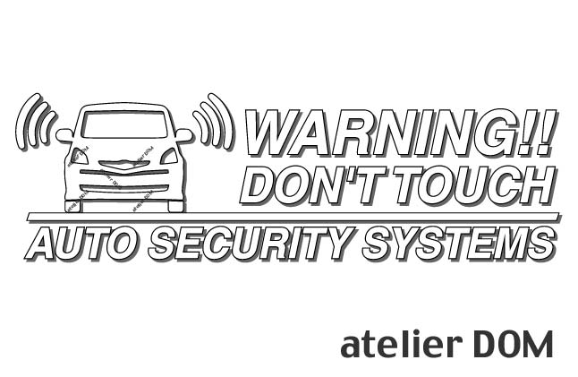 ラクティス100 用セキュリティーステッカー3枚セット[ゆうパケット送料無料]アトリエDOMオリジナル[職人手作り]