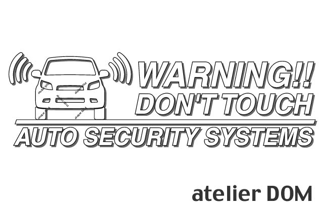 ラッシュ用セキュリティーステッカー3枚セット[ゆうパケット送料無料]アトリエDOMオリジナル[職人手作り]