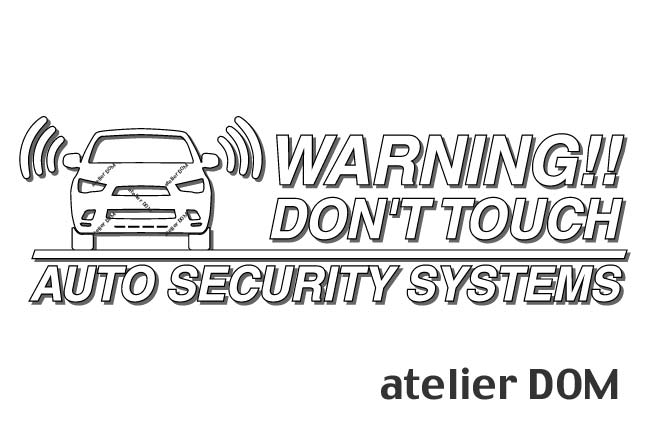 RVR GA3W用セキュリティーステッカー3枚セット[ゆうパケット送料無料]アトリエDOMオリジナル[職人手作り]