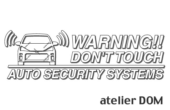 ヴィッツ GRスポーツ用セキュリティーステッカー3枚セットアトリエDOMオリジナル[職人手作り]