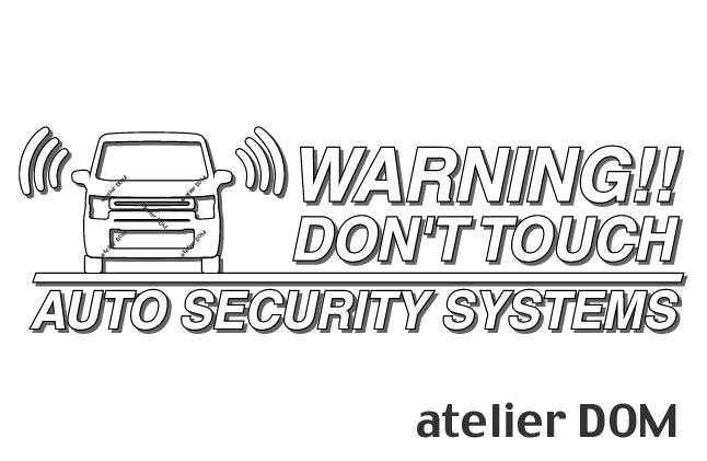 ワゴンR MH35S/55S FA ハイブリッドFX用セキュリティーステッカー3枚セット[ゆうパケット送料無料]アトリエDOMオリジナル[職人手作り]