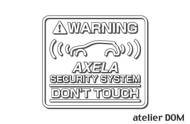 アクセラスポーツ用セキュリティーステッカー2枚セットアトリエDOMオリジナル[職人手作り]