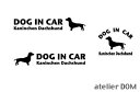 『DOG STICKER』ドッグステッカー『DOG IN CAR』カニンヘンダックスフンド スムースヘアード3枚組
