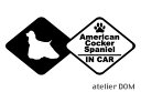 [犬のステッカー]『DOG STICKER』ドッグステッカーアメリカンコッカースパニエルIN CAR