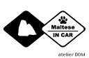 [犬のステッカー]『DOG STICKER』ドッグステッカー マルチーズIN CAR