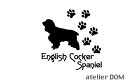 [犬のステッカー]『DOG STICKER』肉球いっぱいドッグステッカーイングリッシュコッカースパニエル(Lサイズ)