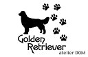 『犬のステッカー』DOG STICKER肉球いっぱいドッグステッカーゴールデンレトリーバー(Lサイズ)ゴールデン ゴールデンレトリバー 犬 ステッカー シール