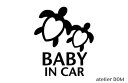 ハワイアンBABY IN CARホヌ ハートステッカー