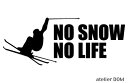 NO SNOW NO LIFE ステッカー スキー2 (Sサイズ)