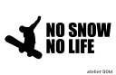 NO SNOW NO LIFE ステッカー スノーボード4 (Sサイズ)