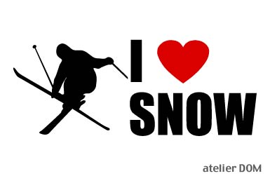 I LOVE SNOW ステッカース