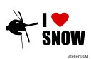 I LOVE SNOW ステッカース
