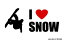 I LOVE SNOW ステッカースノーボード1(Sサイズ)