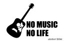 NO MUSIC NO LIFE ステッカー DOVEタイプ (Lサイズ)