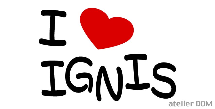 I LOVEIGNISまるもじステッカースズキ イグニス FF21S まる文字 シール