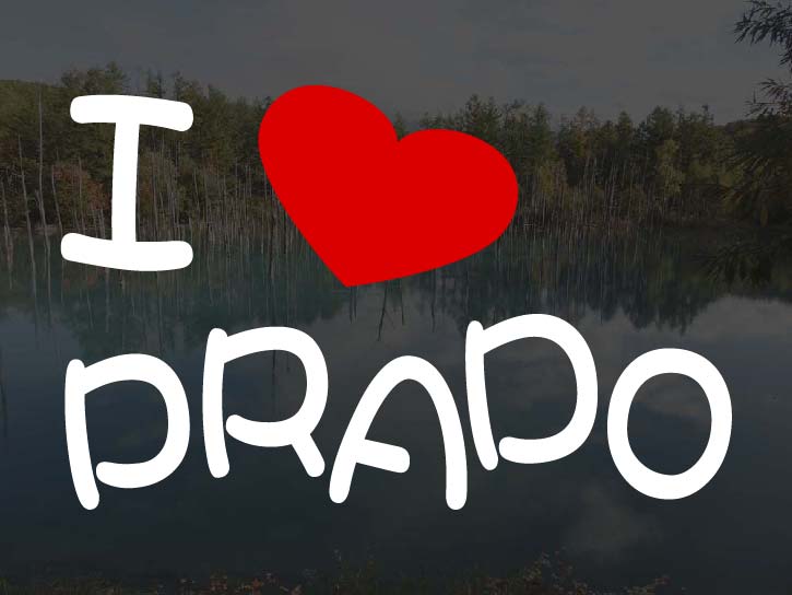I LOVE PRADOまるもじステッカープラド ランクルプラド ランドクルーザープラド