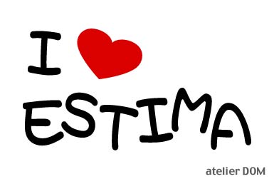I LOVE ESTIMAエスティマまるもじステッカー