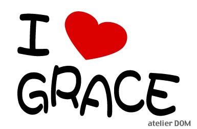 I LOVE GRACEグレイスまるもじステッカー