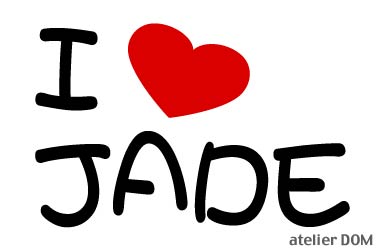 I LOVE JADEジェイドまるもじステッカー