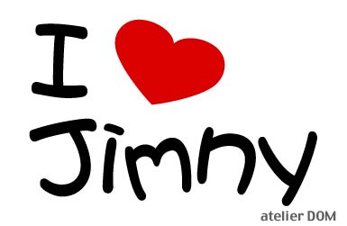 I LOVE Jimnyジムニーまるもじステッカー