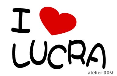 I LOVE LUCRAルクラまるもじステッカー