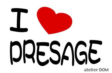 I LOVE PRESAGEプレサージュまるもじステッカー