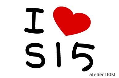 I LOVE S15まるもじステッカー