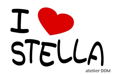 I LOVE STELLAステラまるもじステッカー