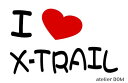 I LOVE X-TRAILエクストレイルまるもじステッカー