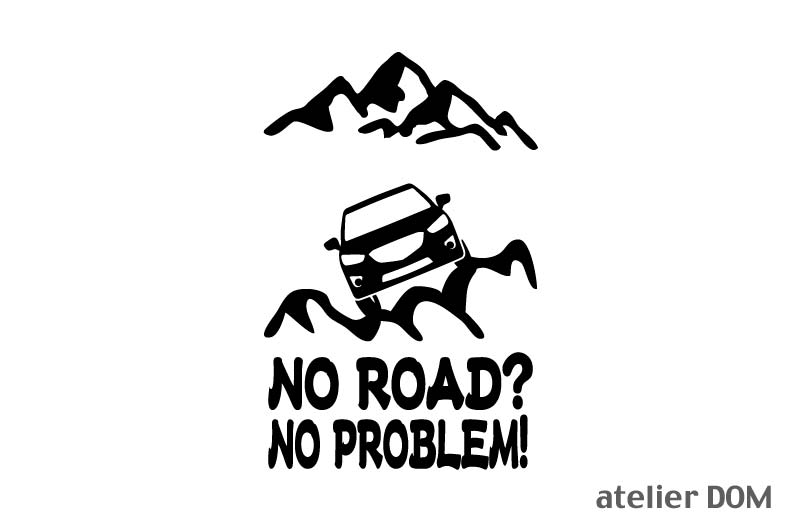 CX-5 KE系 オフロード ステッカーNO ROAD? NO PROBLEM!