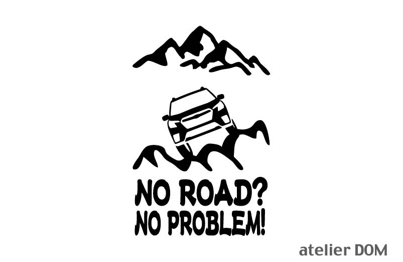 フォレスター SK後期 オフロード ステッカーNO ROAD? NO PROBLEM!