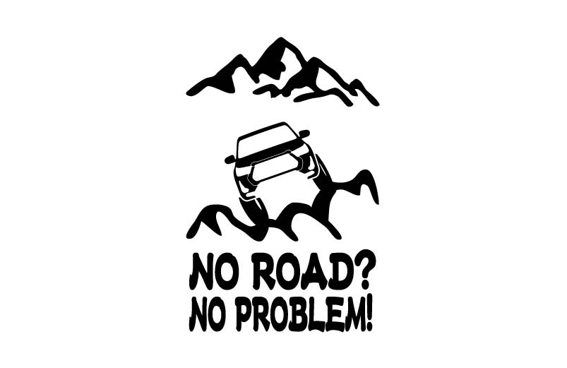 ハイラックス GUN125 後期 オフロード ステッカーNO ROAD? NO PROBLEM!トヨタ