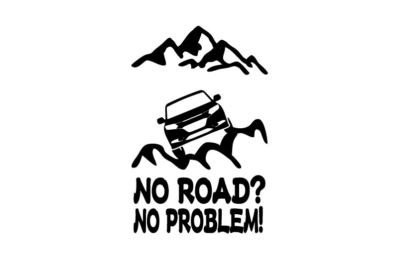 ヴェゼル RU オフロード ステッカーNO ROAD? NO PROBLEM!