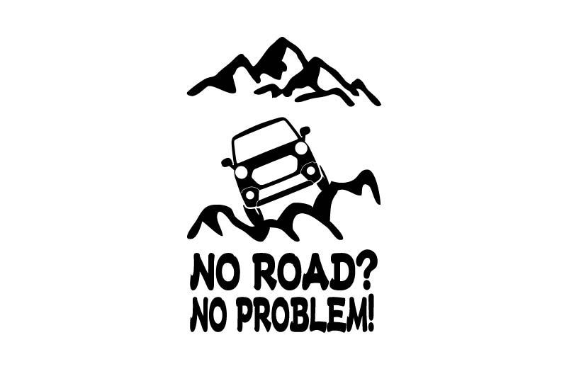 キャストアクティバ オフロード ステッカーNO ROAD? NO PROBLEM!