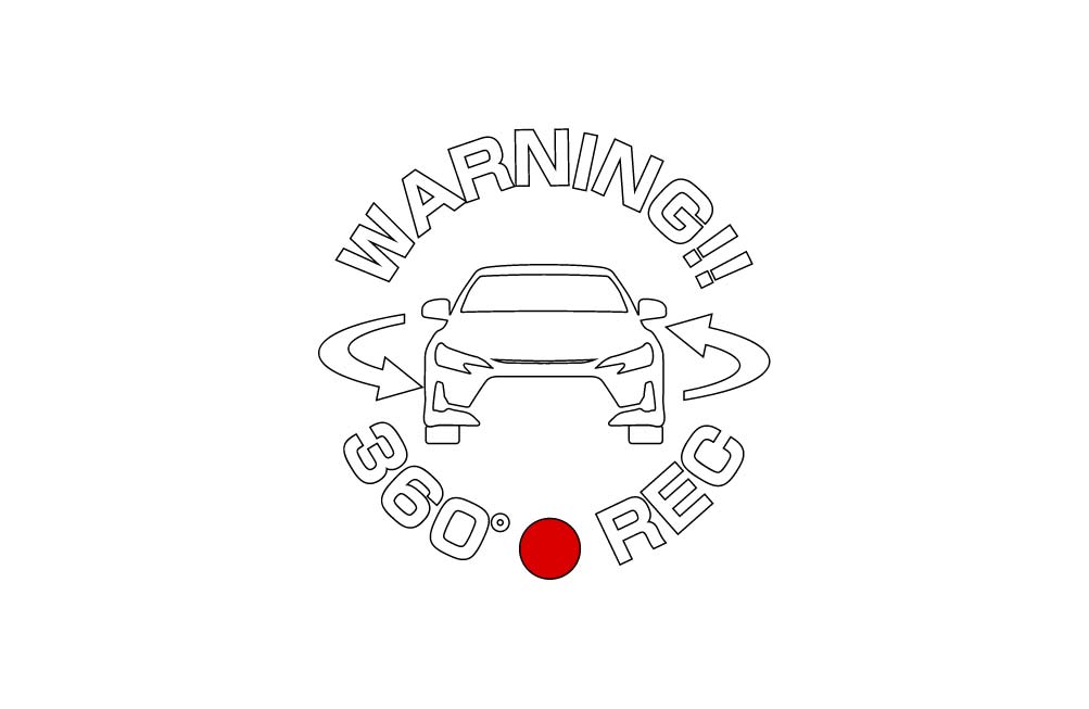 マークX GRスポーツ用 360° ドラレコステッカー 7cm×7cm アトリエDOM ドライブレコーダー ステッカー ..