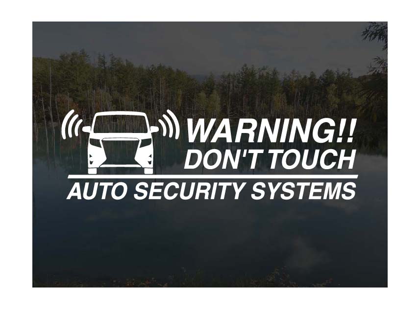 アルファード30/35用セキュリティーステッカー3枚セットアトリエDOMオリジナル[職人手作り]