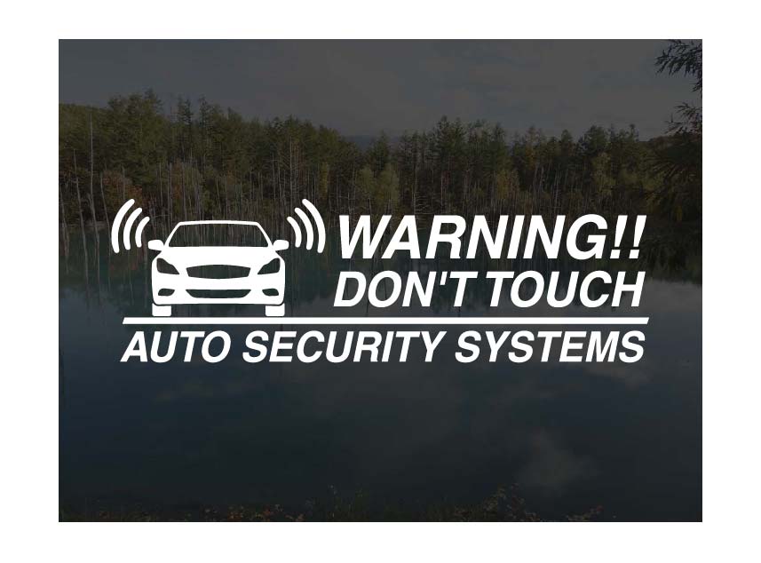 スカイラインV36用セキュリティーステッカー3枚セット[ゆうパケット送料無料]アトリエDOMオリジナル[職人手作り]