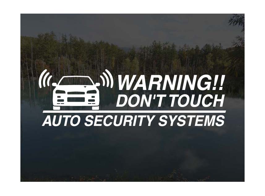 スカイラインGT-R R34用セキュリティーステッカー3枚セット[ゆうパケット送料無料]アトリエDOMオリジナル[職人手作り]