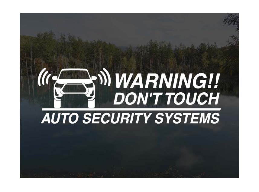 ハイラックス GUN125 後期用セキュリティーステッカー3枚セット[ゆうパケット送料無料]アトリエDOMオリジナル[職人手作り]