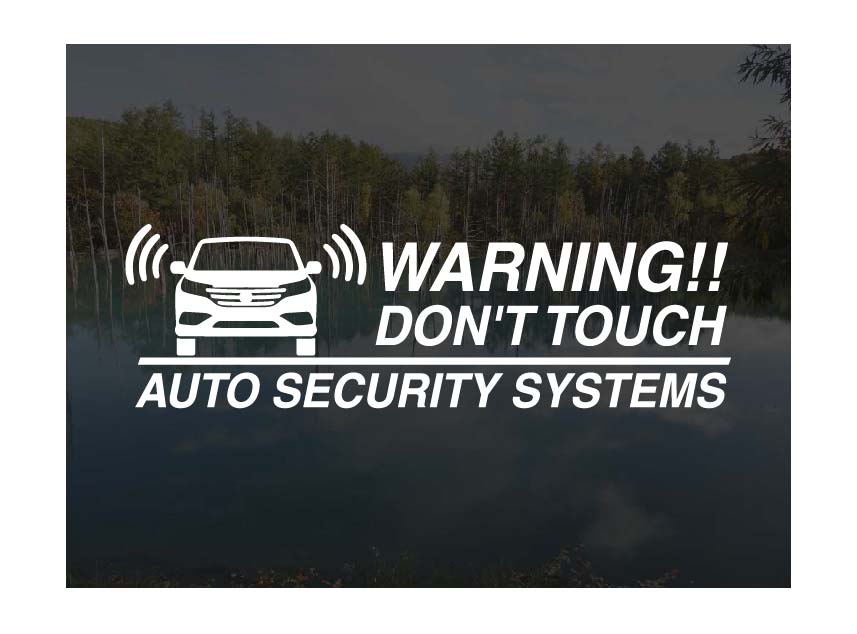 CR-V RM用セキュリティーステッカー3枚セット[ゆうパケット送料無料]アトリエDOMオリジナル[職人手作り]