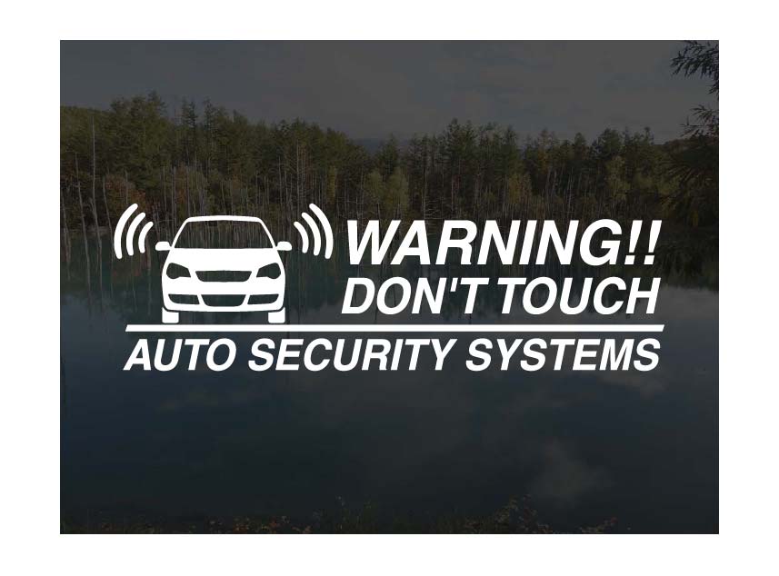 フォルクスワーゲン ポロ 9NB用セキュリティーステッカー3枚セットアトリエDOMオリジナル[職人手作り]