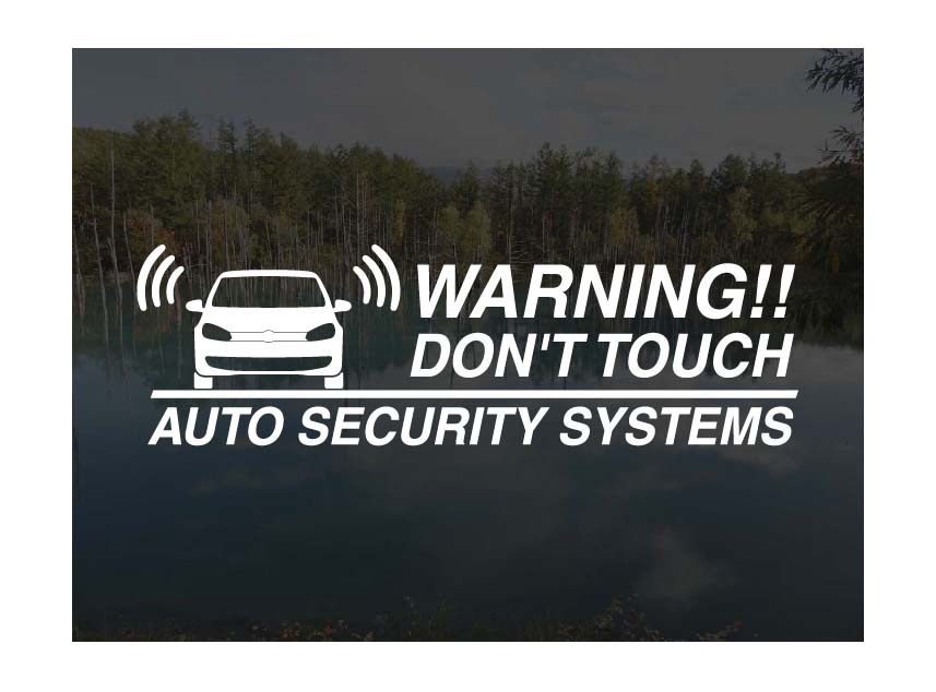 フォルクスワーゲン ゴルフ6用セキュリティーステッカー3枚セットアトリエDOMオリジナル[職人手作り]