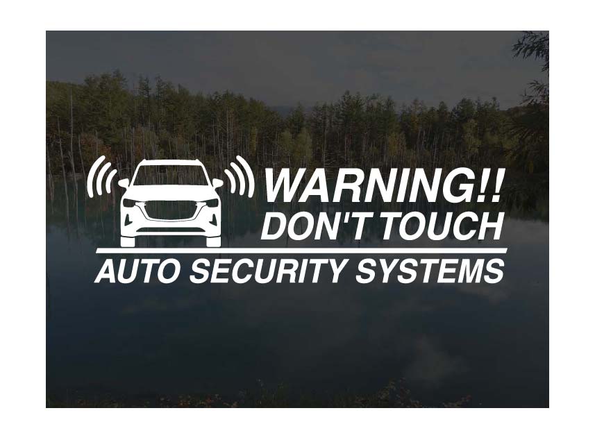 CX-80 KL用セキュリティーステッカー3枚セット[ゆうパケット送料無料]アトリエDOMオリジナル[職人手作り]