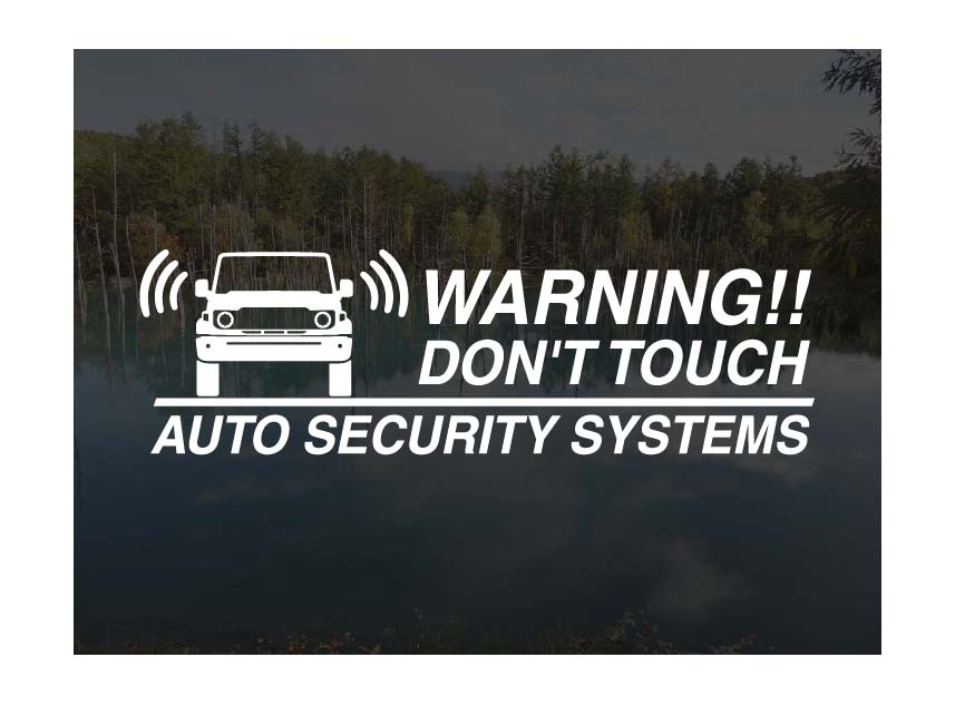 ランドクルーザー70ランクル70 再再販モデル用セキュリティーステッカー3枚セット[ゆうパケット送料無料]アトリエDOMオリジナル[職人手作り]