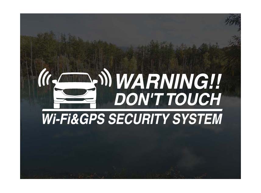 CX-5 KF用Wi-Fi & GPS セキュリティーステッカー3枚セットアトリエDOMオリジナル[職人手作り]