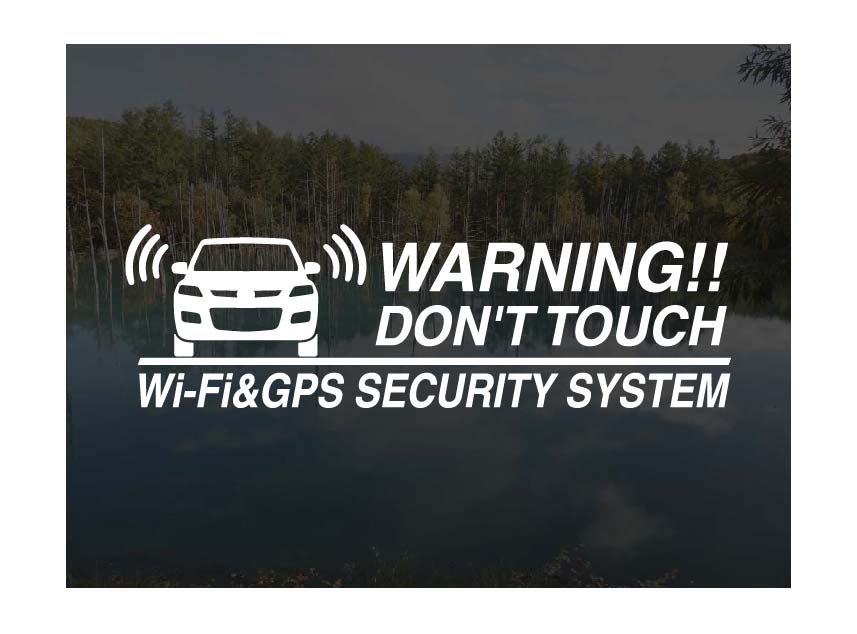 CX-7用Wi-Fi & GPS セキュリティーステッカー3枚セットアトリエDOMオリジナル[職人手作り]