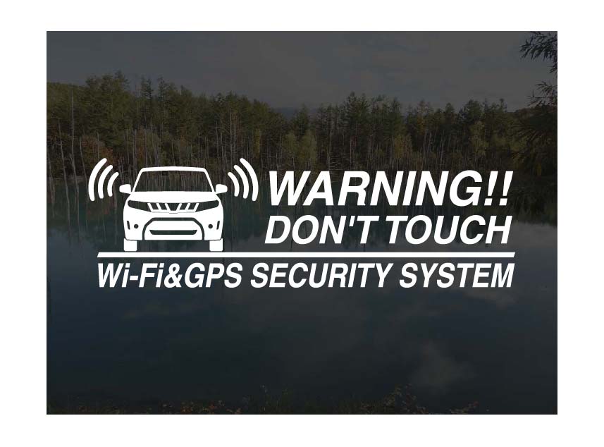 エスクード YEA1S用Wi-Fi & GPS セキュリティーステッカー3枚セットアトリエDOMオリジナル[職人手作り]
