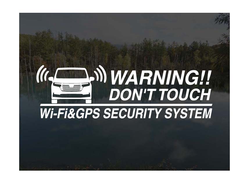 オデッセイ RC 後期用Wi-Fi & GPS セキュリティーステッカー3枚セットアトリエDOMオリジナル[職人手作り]